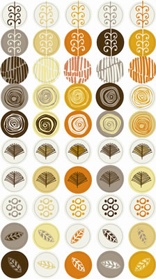 SEI - Madera Island Mini Coasters  (sold in 3's)